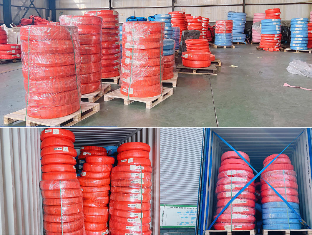 Tubos de borracha flexíveis reforçados com fio de borracha cumprem as normas SAE 100R2 e EN 853 2SN