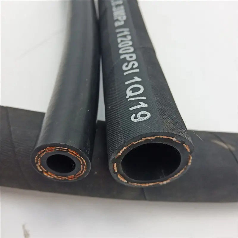 Tubo de retorno de óleo de borracha flexível multiuso R3 R6 Tubo hidráulico trançado de fibras