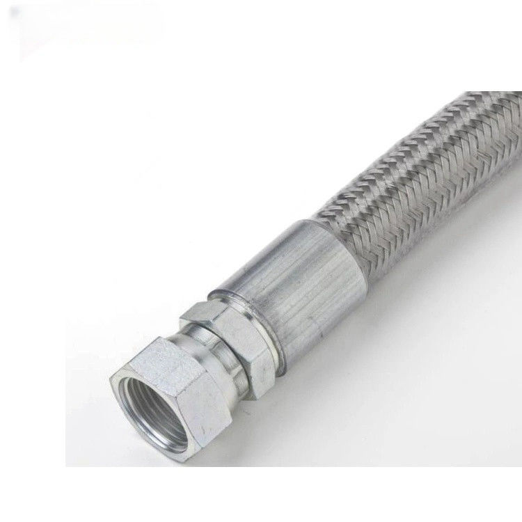 PTFE preto prata aço inoxidável trançado mangueira de linha de combustível estático livre carro de corrida aço trançado mangueira de combustível