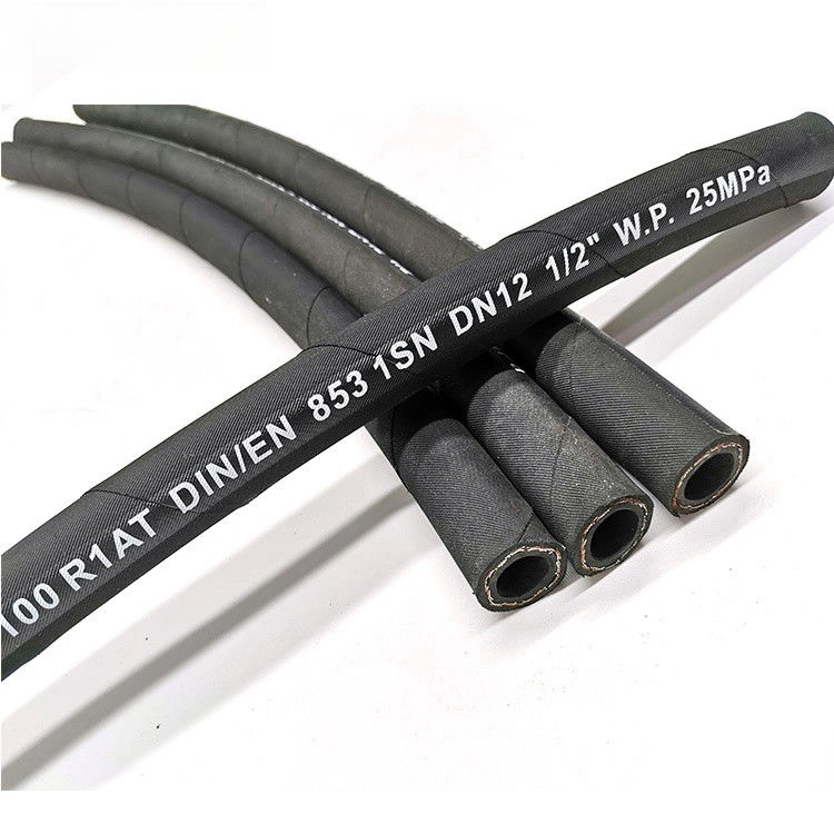 Alta pressão 3/8 1sn Braid Hydraulic Hose Pipe SAE 100r1 En853 Pressão óleo combustível industrial